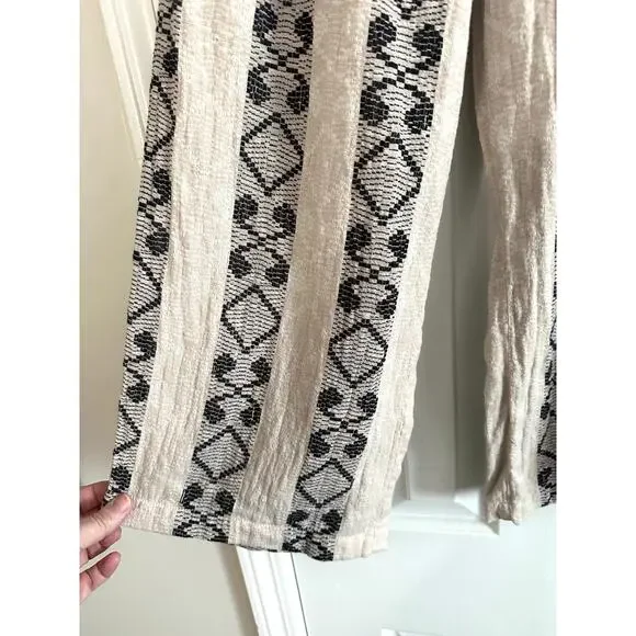 ACE & JIG Wide-Leg Pull-On Siesta Pants in Pirouette Boho Cotton - Sz Large - Picture 3 of 6